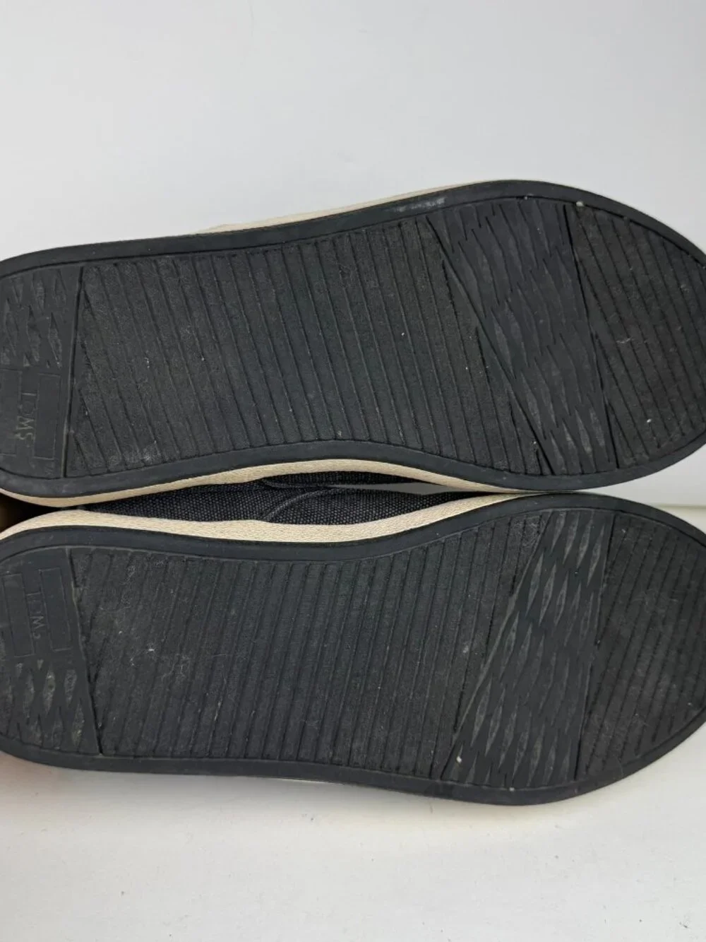 Men's TOMS Black Canvas Casual Lace-Up Sneakers Shoes Size 9 US (EU 42)